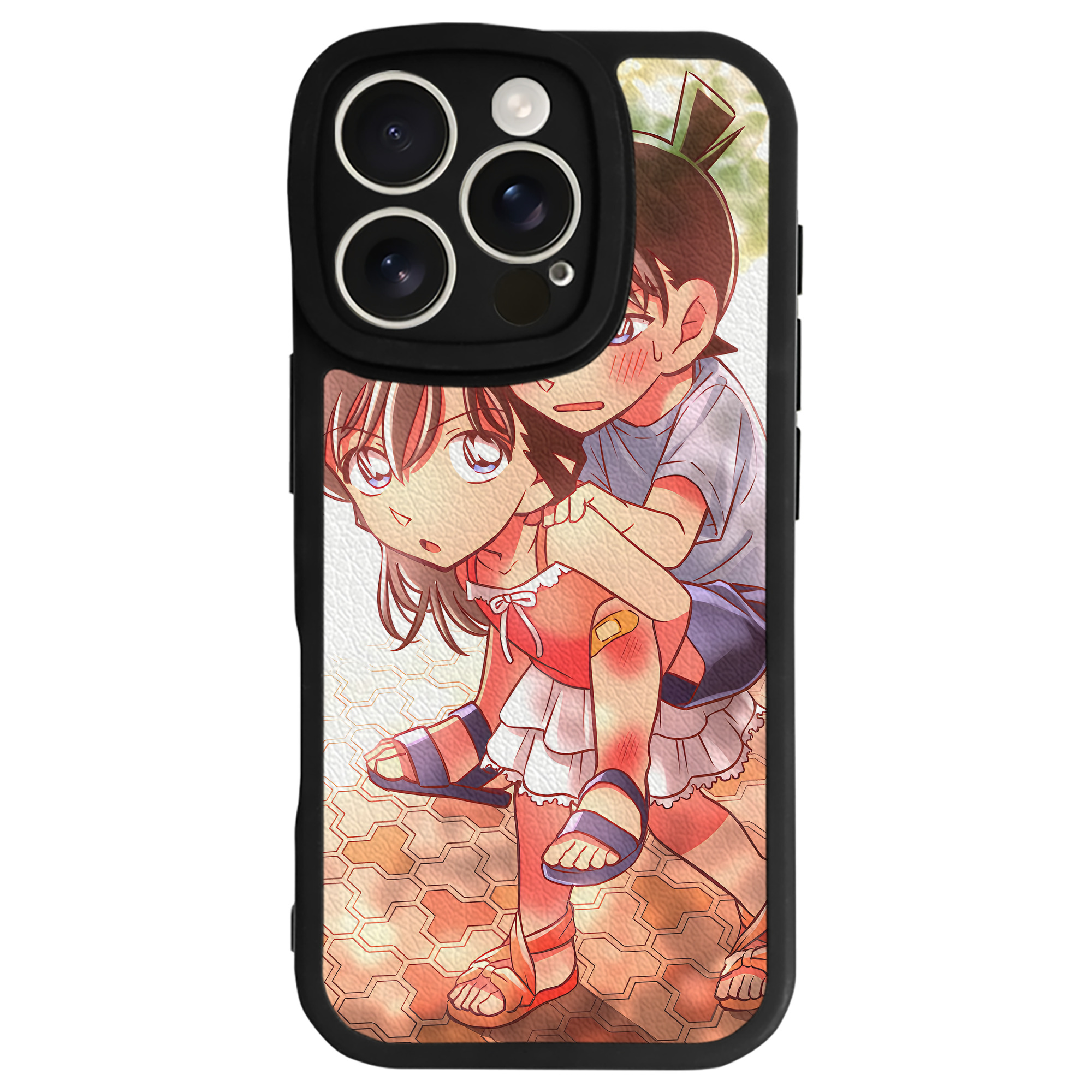 （画像用） 名探偵コナン Detective Conan 【iPhone 16シリーズ対応】シリコンスマホケース（レザー調） 材質：シリコン